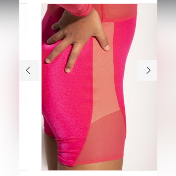 The Lineup CARLSBAD BIKETARD Barbie Pink 2 piece Dance Costume MA - Picture 3 of 8